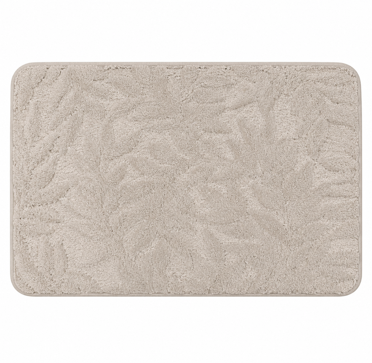 Flora Cushioned Botanical Memory Warm Light Grey Foam Bathmat