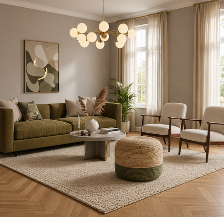 Cotton Hand Braided Ottoman & Poufs