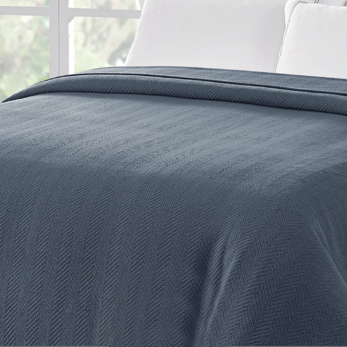 Organic Woven Herringbone Blanket