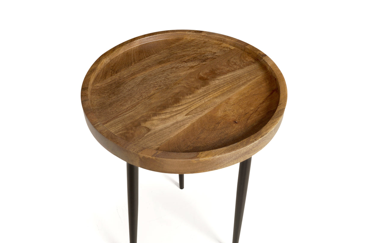 Trident Mango Wood Side Table