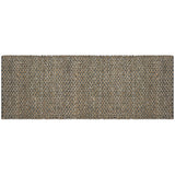 Hand Braided Jute Runner with Green Textured Weave