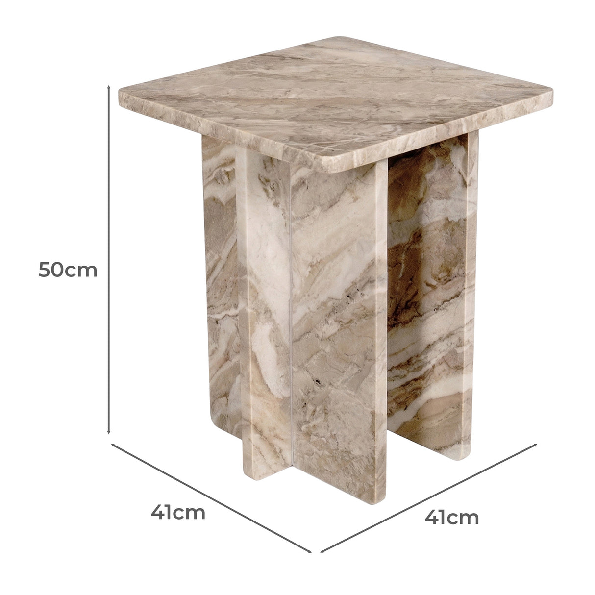 Celo Torrento Marble Side Table