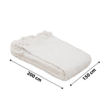 Acrylic Chenille Tassel Knitted Blanket Bed Sofa Throw Rug