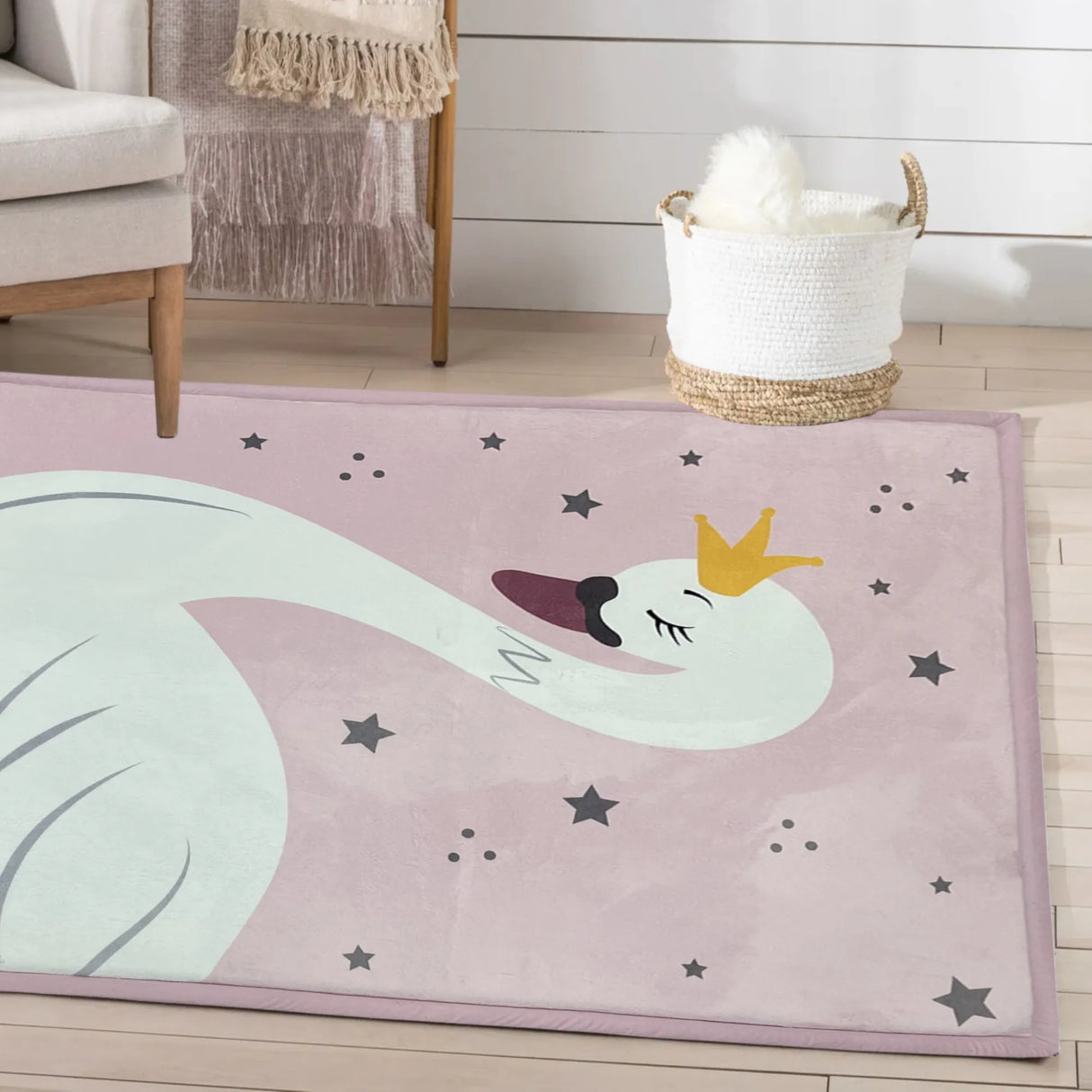 Cygnet Print Soft Touch Printed Ultra Plush Memory Foam Mat