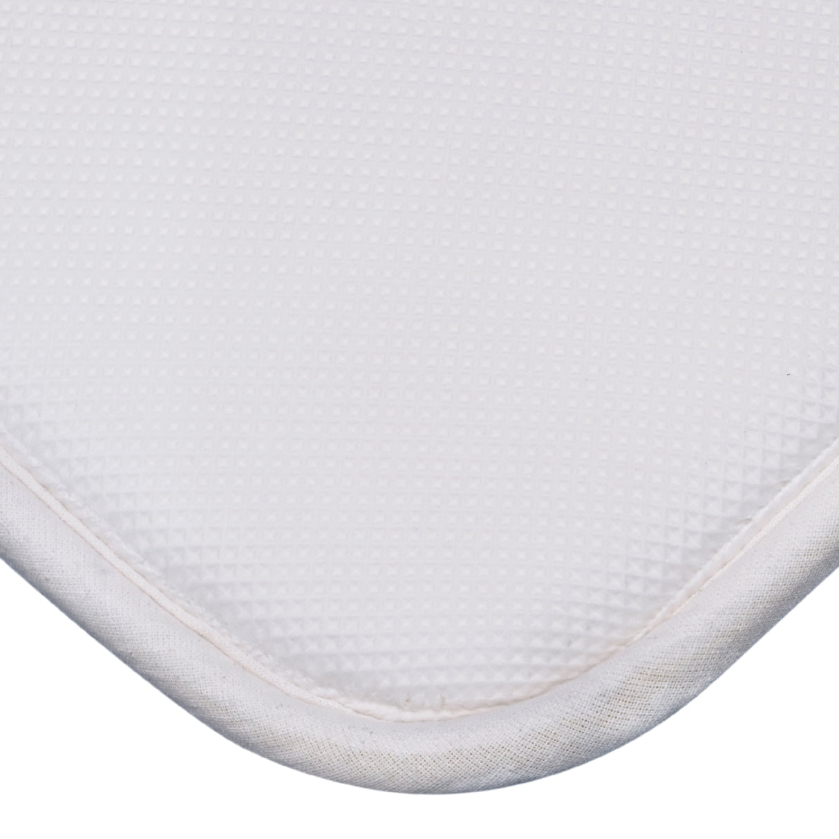 Alice Cushioned Textured Memory Foam Warm Ivory Bathmat