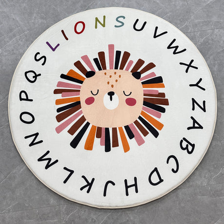 Ultra Soft Plush Kids Modern Alphabet Round Rug special Collection