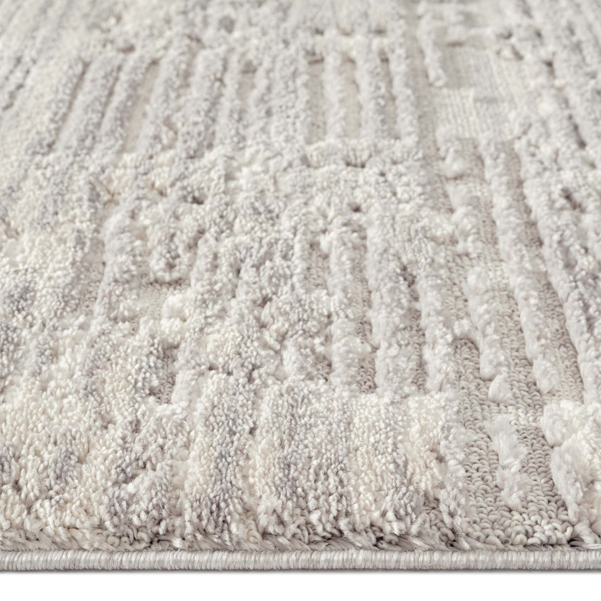 Addie Soft Pile Rug Light Grey