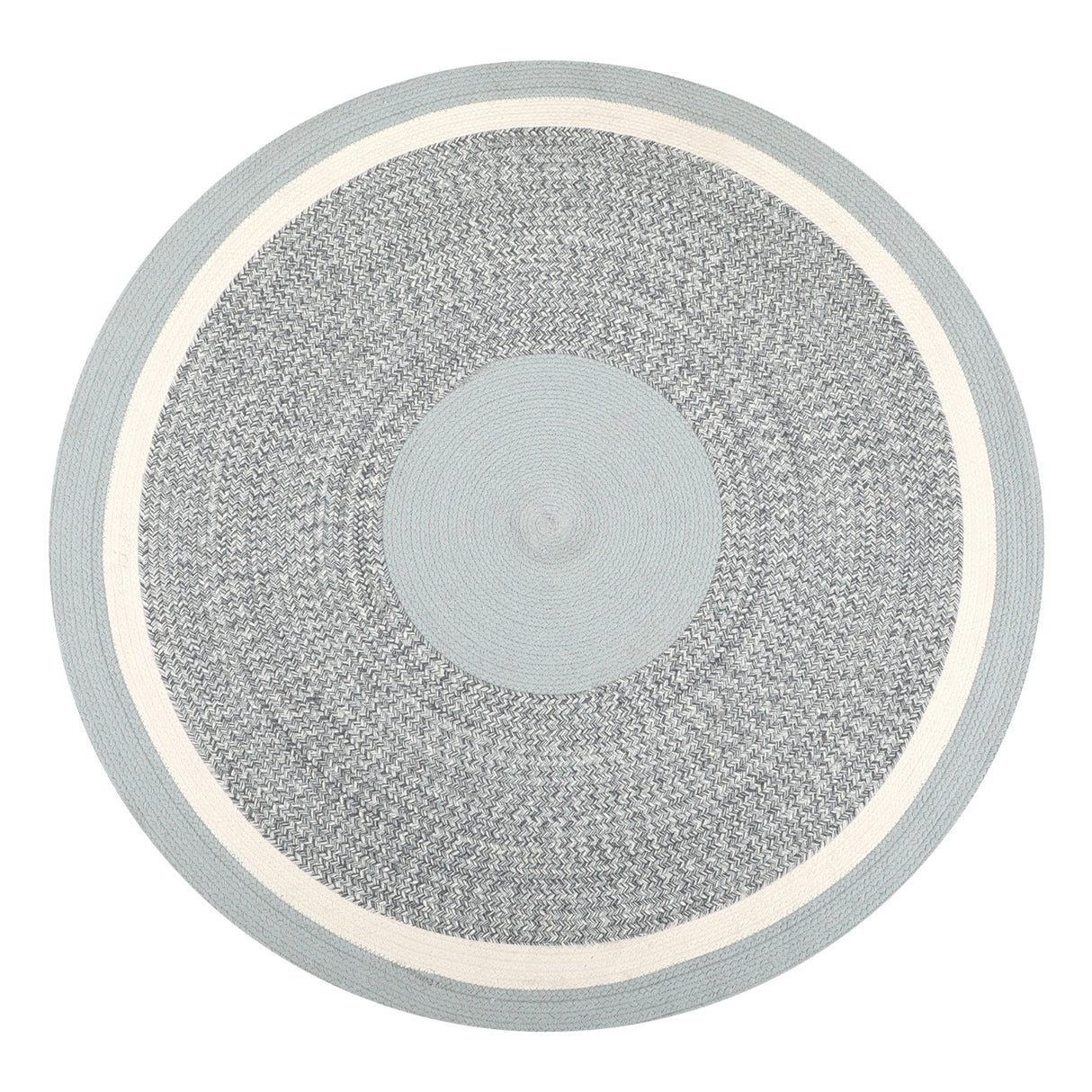 Cyrus Melange Blue Reversible Braided Rug