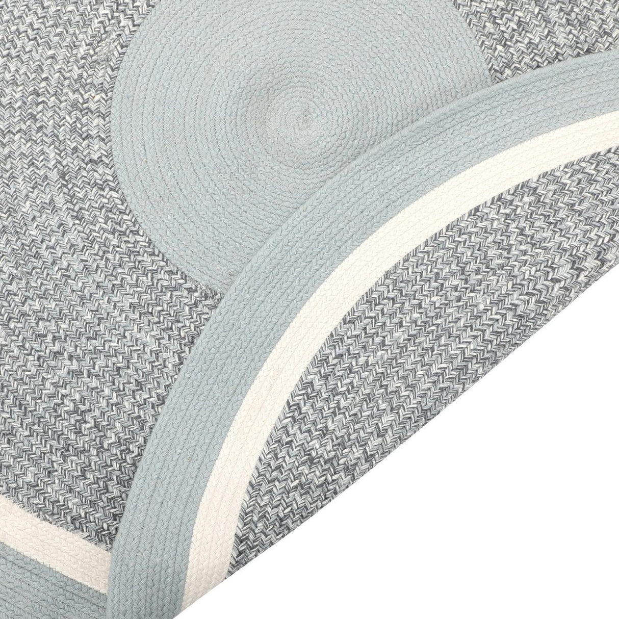 Cyrus Melange Blue Reversible Braided Rug