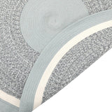 Cyrus Melange Blue Reversible Braided Rug