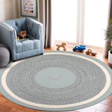 Cyrus Melange Blue Reversible Braided Rug