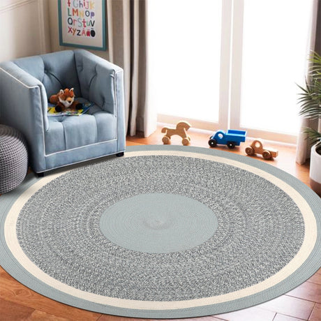 Cyrus Melange Blue Reversible Braided Rug