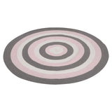 Olivia Braided Pink Grey Off White Reversible Kids Rug