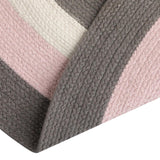 Olivia Braided Pink Grey Off White Reversible Kids Rug