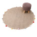 Kids Hand Knitted Cotton Braided Foot Rest Sitting Stool Ottoman