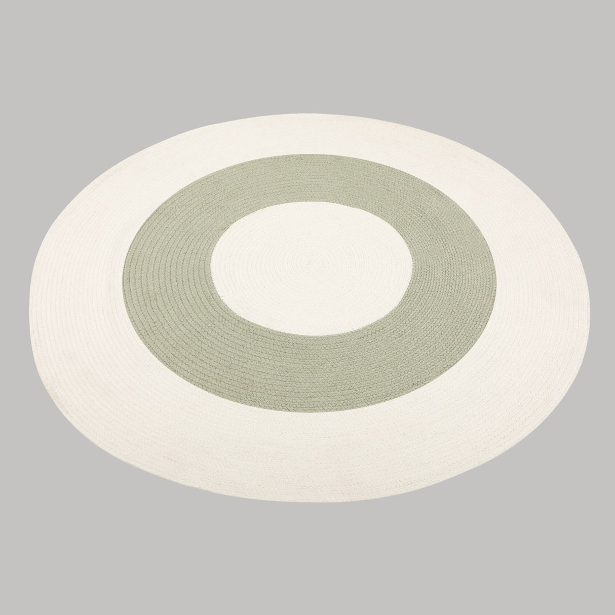 Lorena Braided Sage Green Off White Reversible Kids Rug