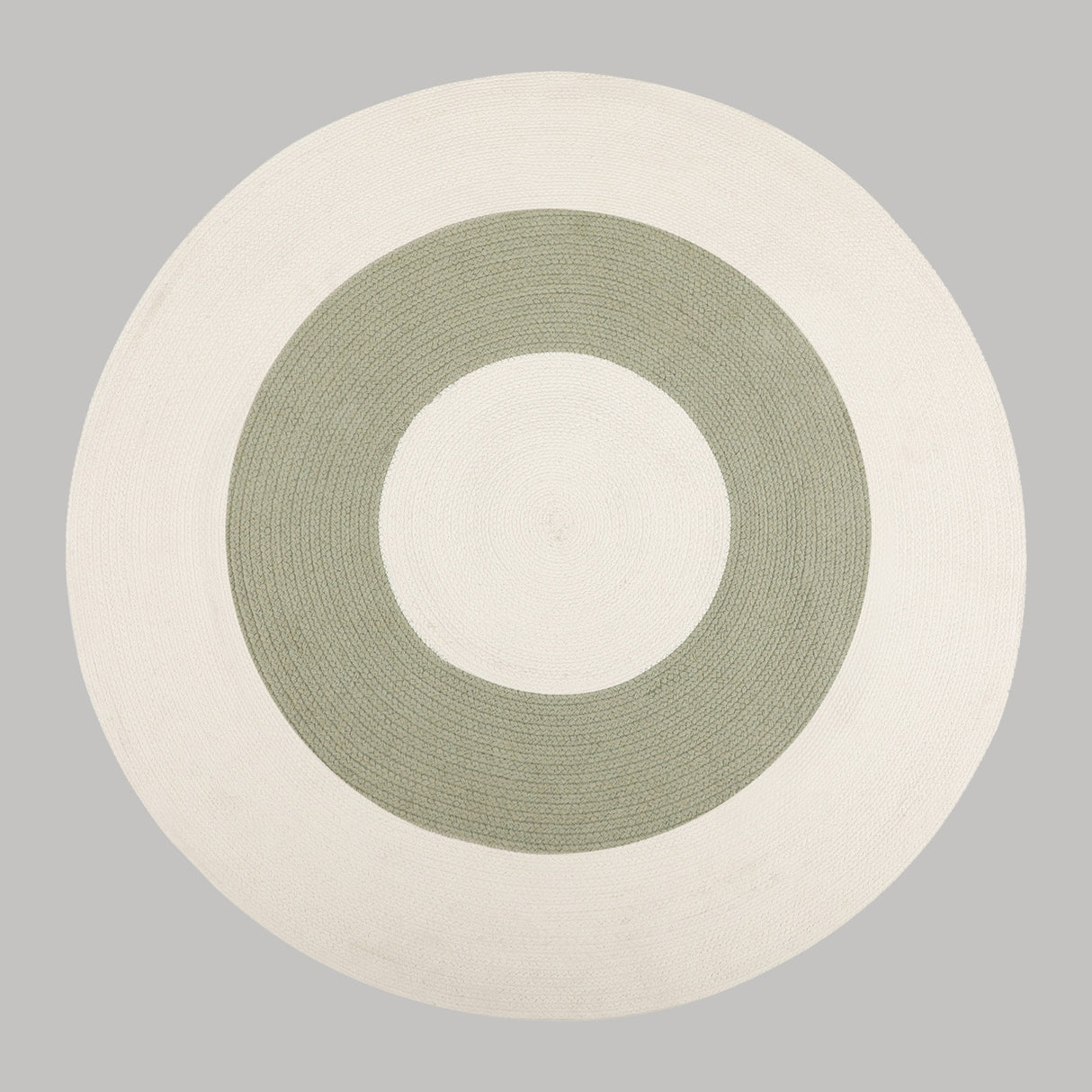 Lorena Braided Sage Green Off White Reversible Kids Rug