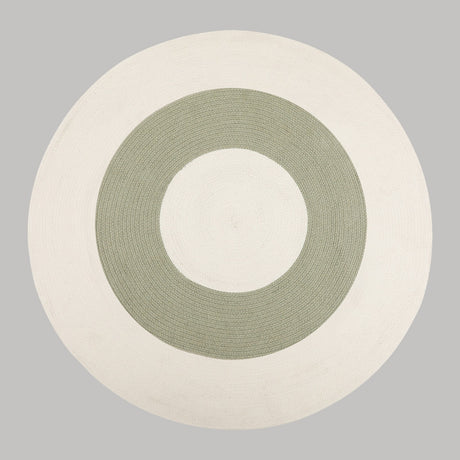 Lorena Braided Sage Green Off White Reversible Kids Rug