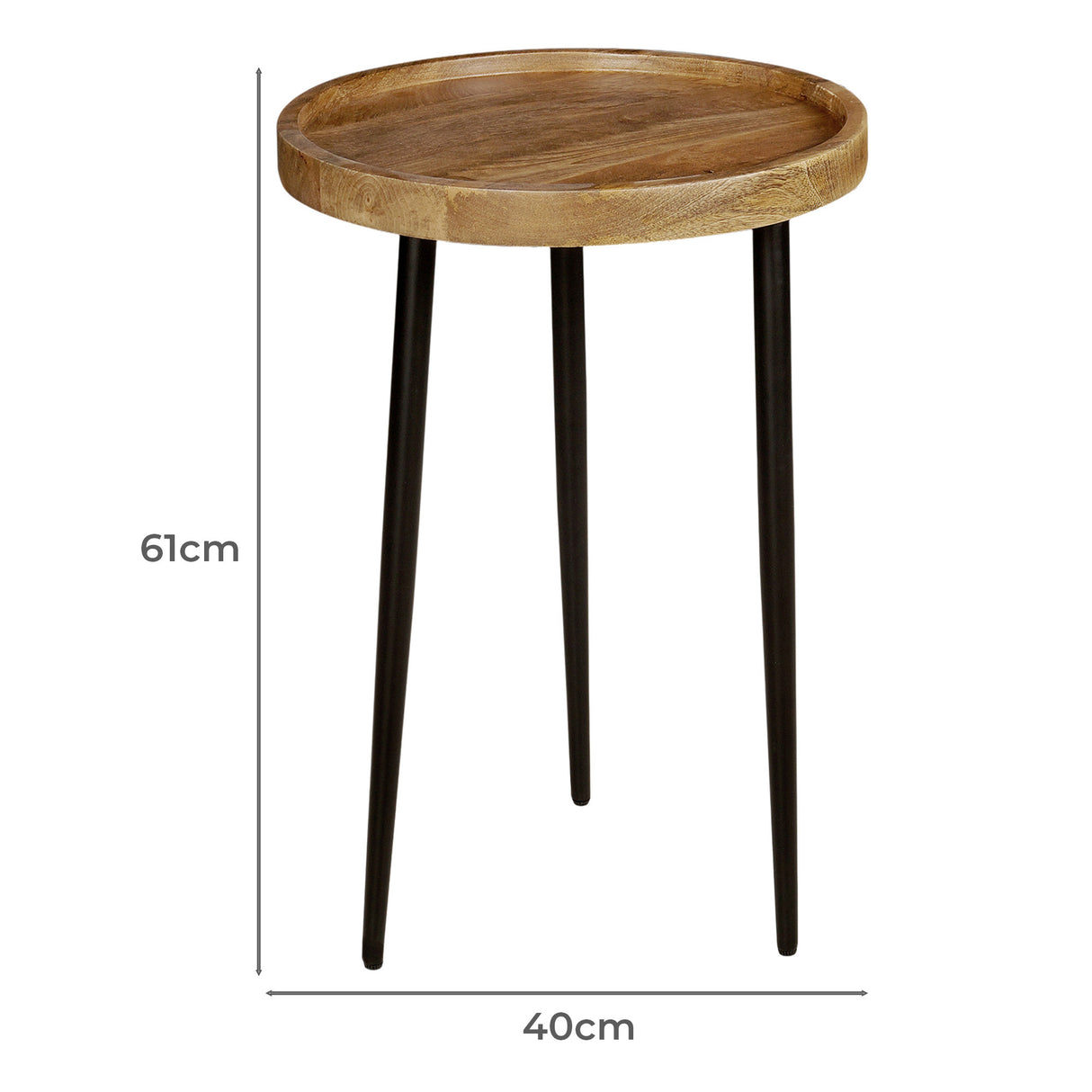 Trident Mango Wood Side Table