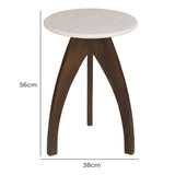 Tulip Banswara Marble & Mango Wood Side Table