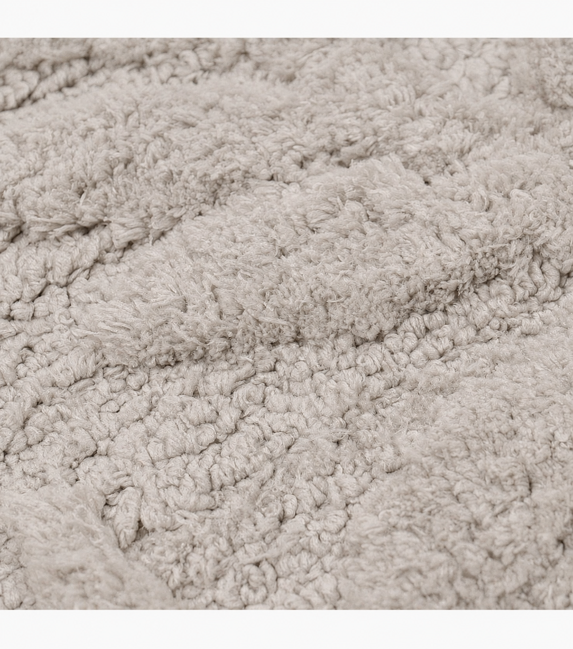 Flora Cushioned Botanical Memory Warm Light Grey Foam Bathmat