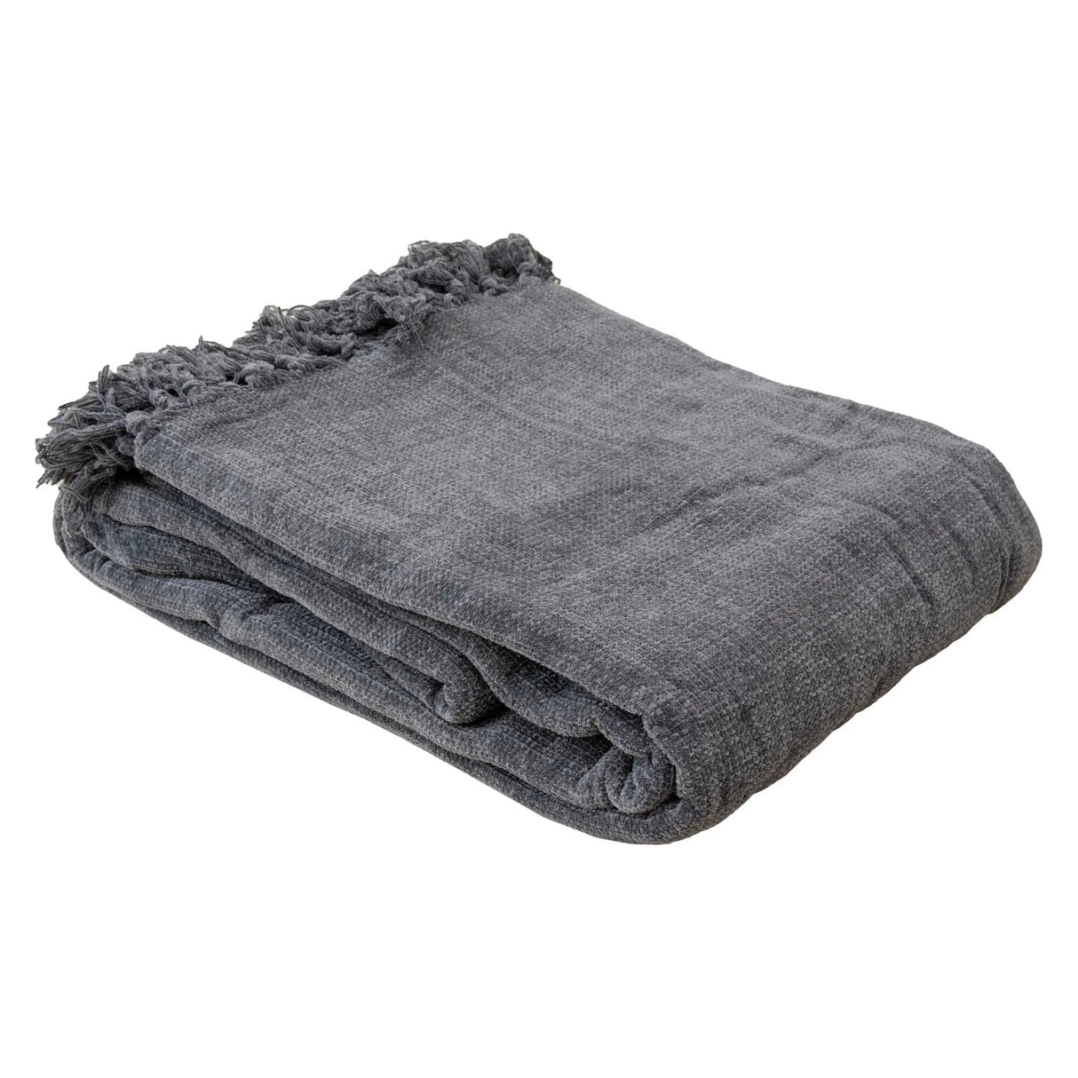 Acrylic Chenille Tassel Knitted Blanket Bed Sofa Throw Rug