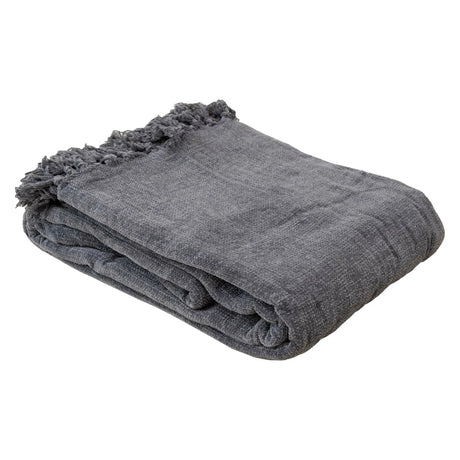 Acrylic Chenille Tassel Knitted Blanket Bed Sofa Throw Rug