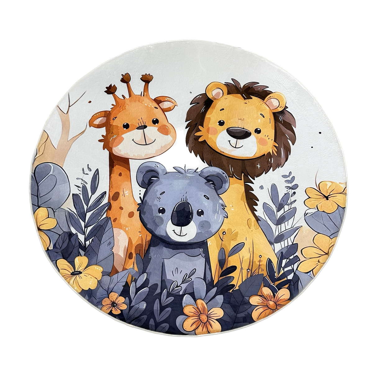 Ultra Soft Kids Tiger Giraffe Koala Plush Mat