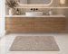 Flora Cushioned Botanical Memory Warm Light Grey Foam Bathmat