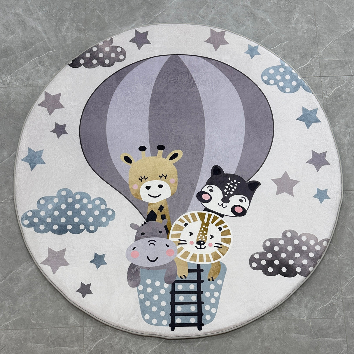 Ultra Soft Plush Kids Ballon Grey Mat