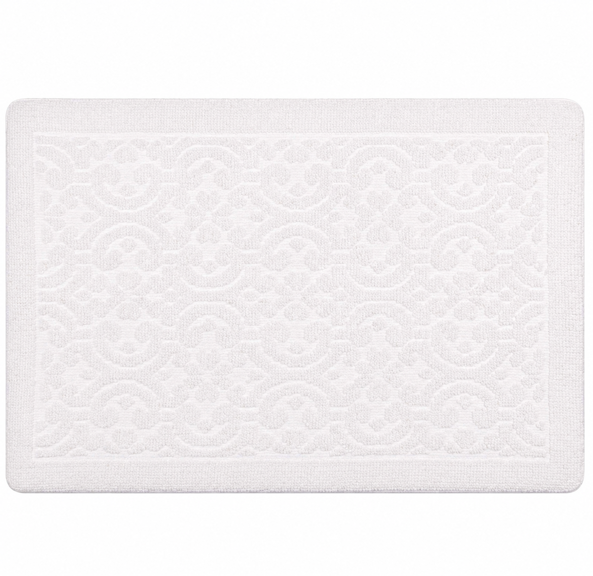Alice Cushioned Textured Memory Foam Warm Ivory Bathmat
