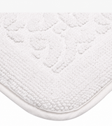 Alice Cushioned Textured Memory Foam Warm Ivory Bathmat
