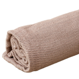 Woven Natural Pink Bed Throw with Tassel