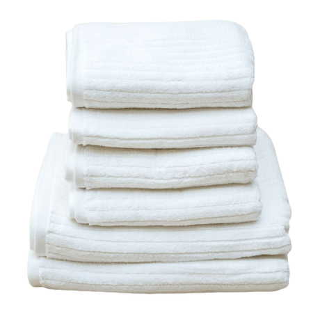 White Stripe Organic Soft 6 pieces Towel Set