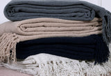 Acrylic Chenille Tassel Knitted Blanket Bed Sofa Throw Rug