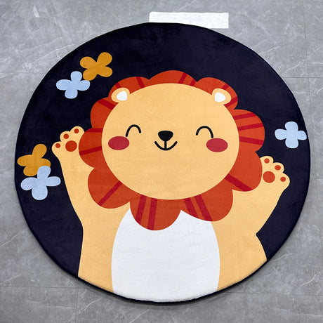 Ultra Soft Plush Kids Blue Tiger Design Mat