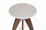 Tulip Banswara Marble & Mango Wood Side Table